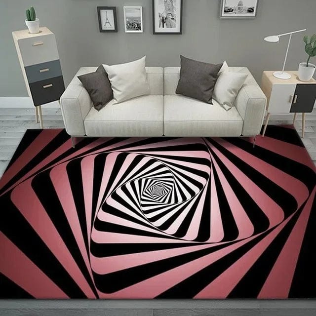 VortexVista: 3D Geometric Optical Illusion Rug - Homebound Essentials