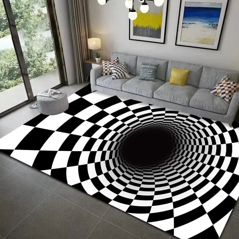 VortexVista: 3D Geometric Optical Illusion Rug - Homebound Essentials