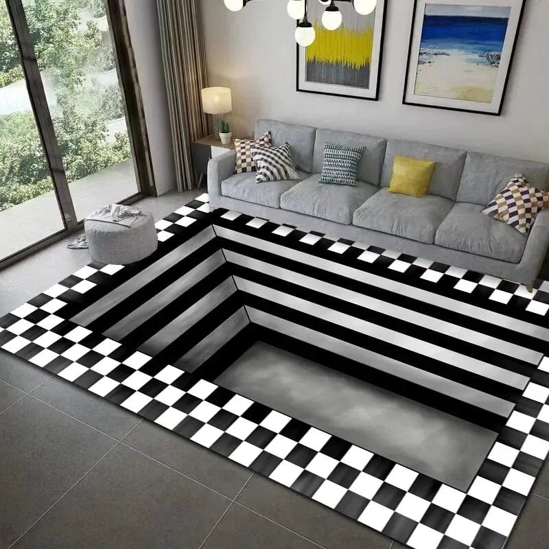 VortexVista: 3D Geometric Optical Illusion Rug - Homebound Essentials