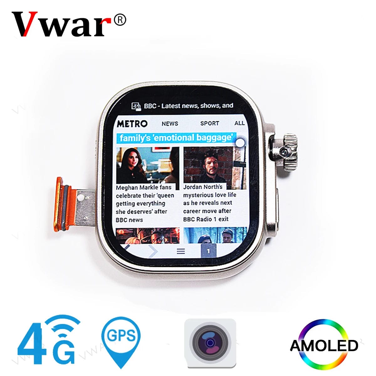 Vwar S9 Ultra 4G Android Smartwatch: AMOLED Screen with Camera - Homebound Essentials