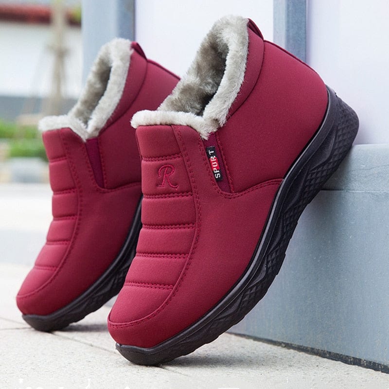 Winter Slip - on Fur Outdoor Snow Boots - Homebound Essentials