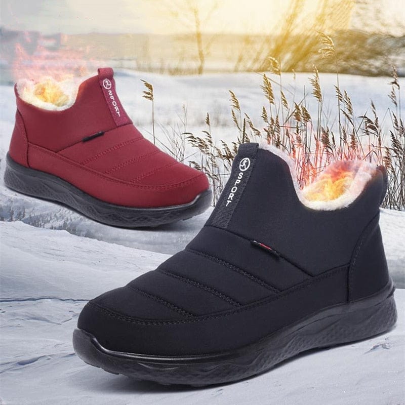 Winter Slip - on Fur Outdoor Snow Boots - Homebound Essentials