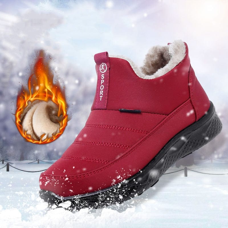 Winter Slip - on Fur Outdoor Snow Boots - Homebound Essentials