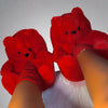 Women Teddy Bear Plush House Night Slippers - Homebound Essentials