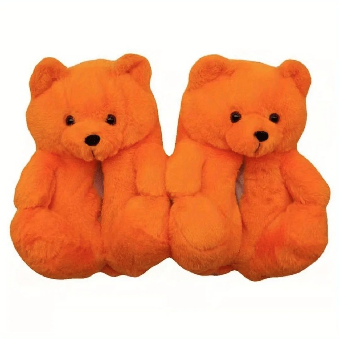 Women Teddy Bear Plush House Night Slippers - Homebound Essentials