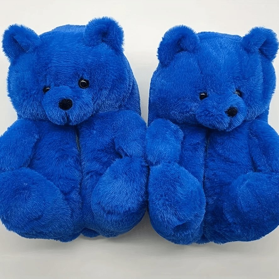 Women Teddy Bear Plush House Night Slippers - Homebound Essentials