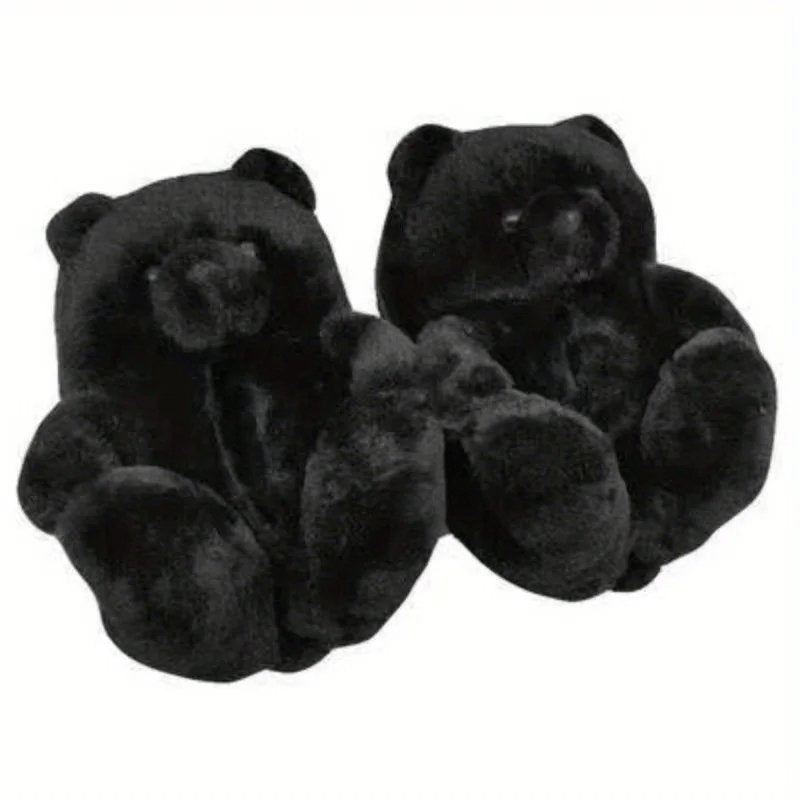 Women Teddy Bear Plush House Night Slippers - Homebound Essentials