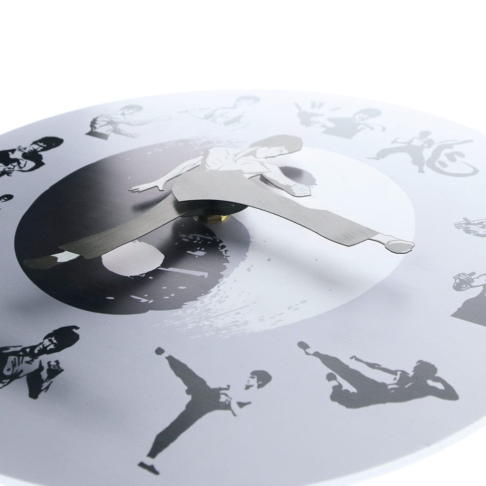 Yin Yang Bruce Lee Kung Fu Wall Clock - Homebound Essentials