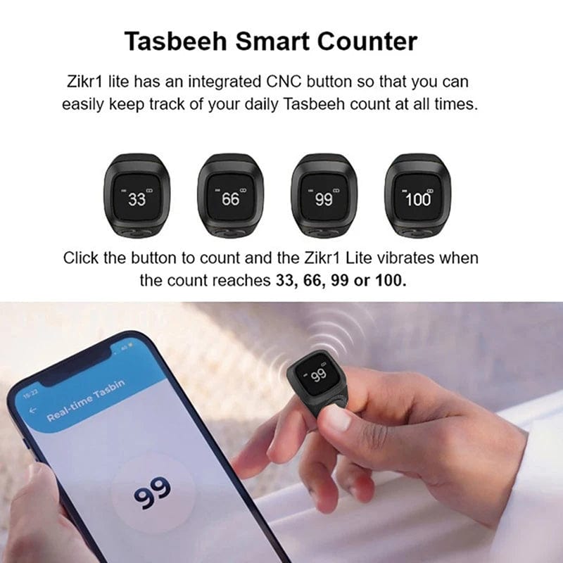 Zikr Smart Tasbeeh Counter with OLED Display - Track Chants Effortlessly - Homebound Essentials